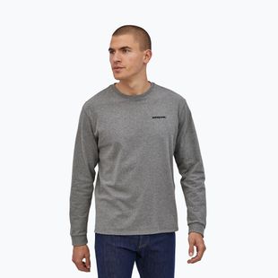 Лонгслів чоловічий Patagonia P-6 Logo Responsibili gravel heather