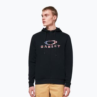 Кофта чоловіча Oakley Bark 2.0 Hoodie FZ black/american flag