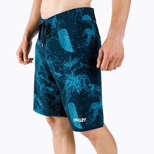 Шорти для плавання чоловічі Oakley Ohana Floral 20" блакитні FOA403022