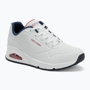 Кросівки жіночі SKECHERS Uno Stand On Air white durabuck/navy/red trim/mesh