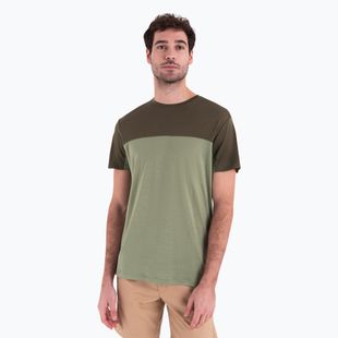 Футболка трекінгова чоловіча icebreaker Merino Cool-Lite Sphere III SS Tee Colour Block lichen/loden