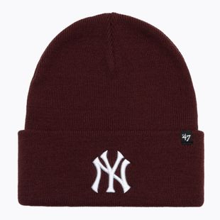 Шапка зимова 47 Brand MLB New York Yankees Haymaker dark maroon