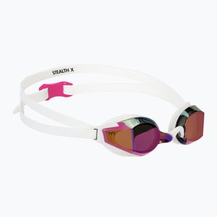 Окуляри для плавання TYR Stealth-X Performance Mirrored pink/white