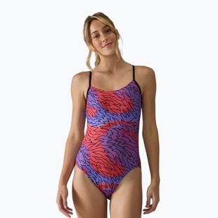 Купальник суцільний жіночий Tyr Cutoutfit Hodori orange/purple