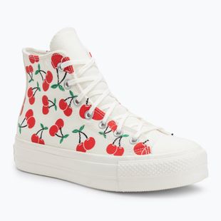 Жіночі кросівки Converse Chuck Taylor All Star Lift Platform Cherries Hi egret/червоний/зелений