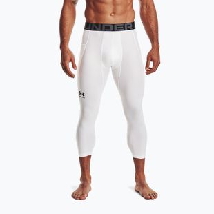 Легінси чоловічі Under Armour HG Armour 3/4 white/black
