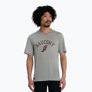 Футболка для бігу чоловіча Saucony Stopwatch light grey heather