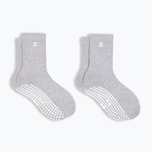 Шкарпетки жіночі Sweaty Betty Pilates Crew Gripper 2 pary light grey marl