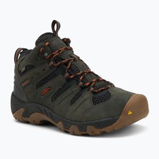 Черевики трекінгові чоловічі KEEN Headout Mid Waterproof black olive/fossil orange