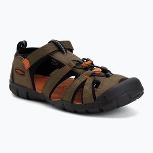 Сандалі підліткові KEEN Seacamp II CNX dark olive/gold flame