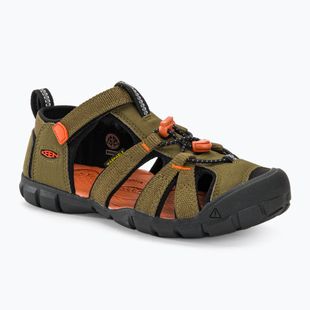 Сандалі дитячі KEEN Seacamp II CNX dark olive/gold flame