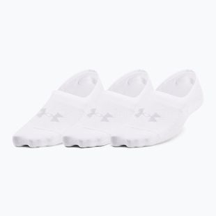 Шкарпетки для тренувань жіночі Under Armour Breathe Lite Ultra Low 3P white/white/mod gray