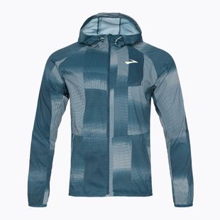 Куртка для бігу чоловіча Brooks Canopy indigo rush/altitude print