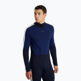 Чоловіча термоактивна кофта icebreaker 200 Oasis Sonebula High Neck navy/royal navy/snow/cb