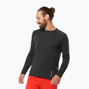 Лонгслів для бігу чоловічий Salomon Sense Aero Seamless Tee deep black