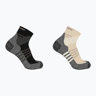 Трекінгові шкарпетки Salomon X Ultra Access Quarter 2 пари вибілені пісочно-чорні