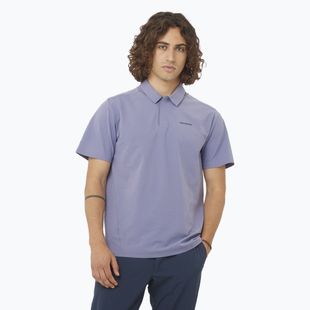 Футболка поло чоловіча Salomon Trackline Polo blue granite