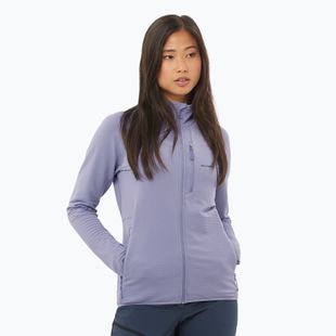 Кофта трекінгова жіноча Salomon Lightwarm Full Zip blue granite