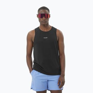Топ для бігу чоловічий Salomon SHAKEout Core Tank deep black