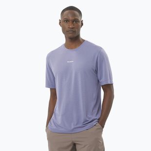 Футболка для бігу чоловіча Salomon SHAKEout Core blue granite