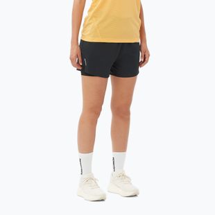 Шорти для бігу жіночі Salomon SHAKEout Core 2IN1 4" deep black