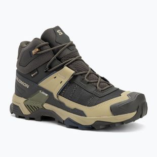 Чоловічі трекінгові черевики Salomon X Ultra 5 MID GTX торф'яні / сіро-зелені / сині ночі