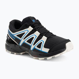 Кросівки для бігу дитячі Salomon Speedcross Waterproof black/vanilla ice/french blue