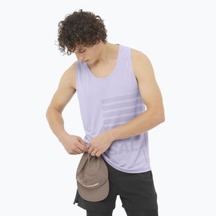 Топ для бігу чоловічий Salomon Sense Aero Singlet GFX cosmic sky