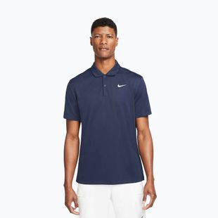 Футболка тенісна чоловіча Nike Court Dri-Fit Polo Solid obsidian/white