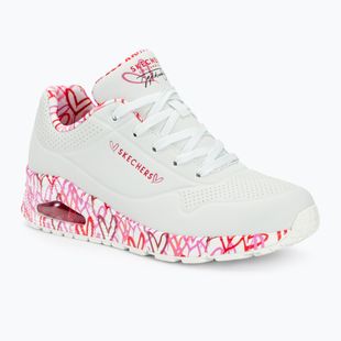Черевики жіночі SKECHERS Uno Loving Love white/red/pink mesh