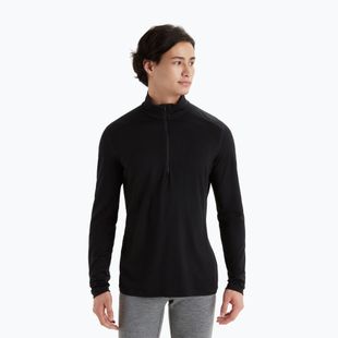 Лонгслів термічний чоловічий icebreaker Merino 200 Oasis Half Zip black