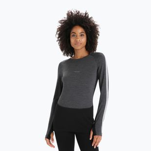 Жіноча термоактивна кофта icebreaker ZoneKnit 260 jet hthr/black/metro hthr/cb