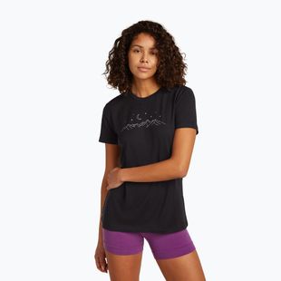 Футболка трекінгова жіноча icebreaker Merino 150 Tech Lite SS Tee Sparkling Stars black