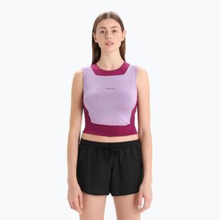 Жіноча термофутболка icebreaker Zoneknit Cropped Bra-Tank purple gaze