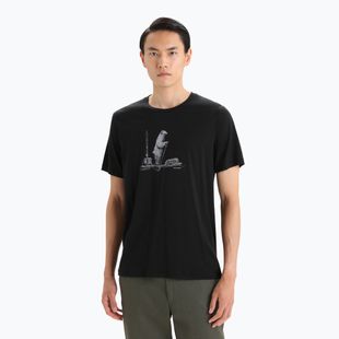 Футболка трекінгова чоловіча icebreaker Tech Lite II Polar Paddle black