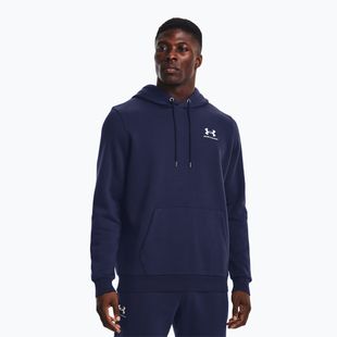 Кофта чоловіча Under Armour Essential Fleece Hoodie midnight navy/white