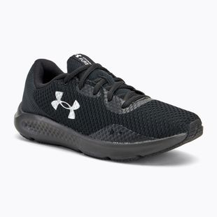 Кросівки для бігу жіночі Under Armour Charged Pursuit 3 black/black/metallic silver