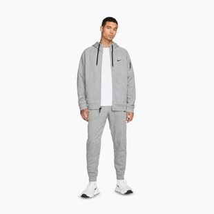Кофта для тренувань чоловіча Nike Therma Fit Full-Zip dark grey heather/particle grey/black
