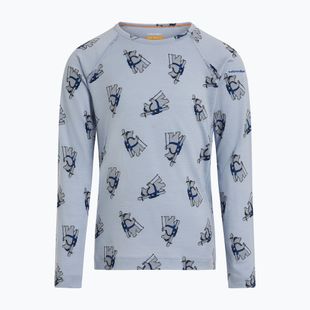 Кофта термоактивна дитяча Icebreaker Merino 200 Oasis Crewe Bear Tour Zinc Blue/Aop