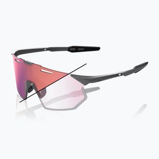 Окуляри сонцезахисні 100% Hypercraft SQ gloss light grey/rose gold mirror photochromic
