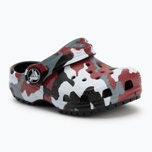 Шльопанці дитячі Crocs Classic Camo Clog Toddler black/red