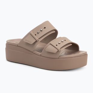Шльопанці жіночі Crocs Brooklyn Low Wedge latte