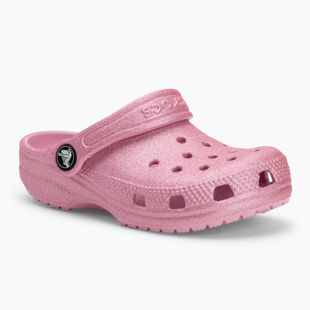Шльопанці дитячі Crocs Classic Glitter Clog Toddler pink tweed glitter