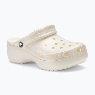 Шльопанці жіночі Crocs Classic Platform Glitter chalk