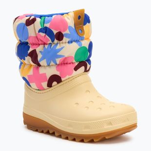 Снігоступи Crocs Classic Neo Puff Geo Shapes Boot Kids shitake/multi