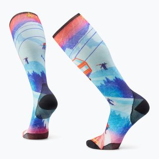 Шкарпетки гірськолижні Smartwool Ski Zero Cushion Ski Day Print OTC laguna blue
