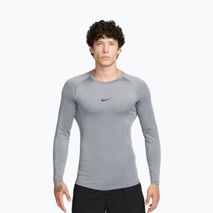 Лонгслів для тренувань чоловічий Nike Pro Dri-Fit Tight Fitness smoke grey/black
