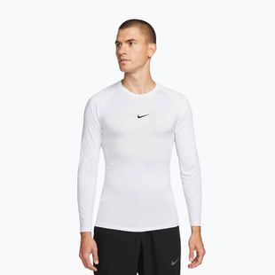 Лонгслів для тренувань чоловічий Nike Pro Dri-Fit Tight Fitness white/black
