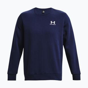 Кофта чоловіча Under Armour Essential Fleece Crew midnight navy/white
