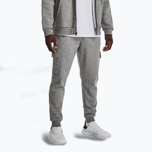 Штани чоловічі Under Armour Rival Fleece Cargo Jogger castlerock light heather / white